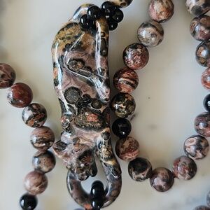 Leopard Skin Jasper Onyx Necklace